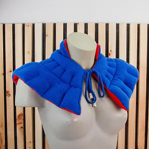 Traubenkernkissen f&uuml;r Nacken 40x65 "Blau-Rot" - die nat&uuml;rliche Alte...